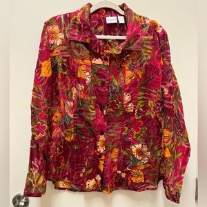 Chico’s semi-sheer jacket, EUC, size 3